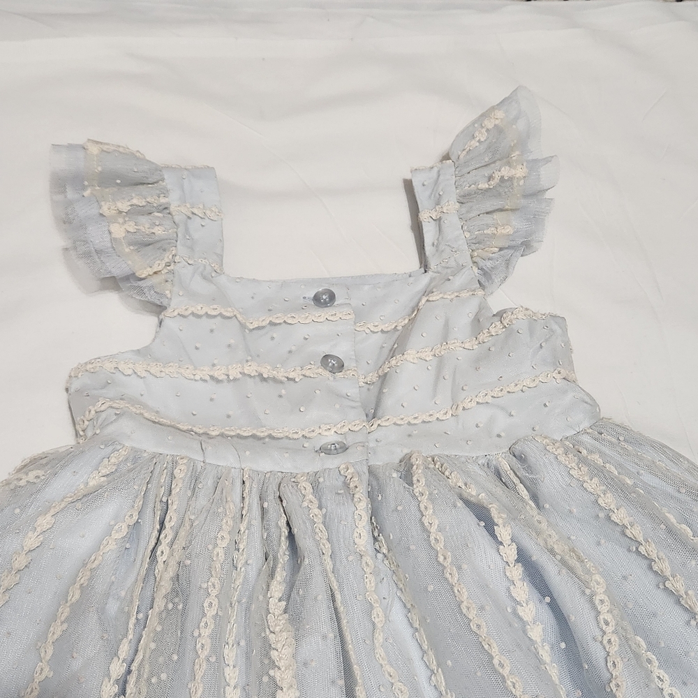 Pastourelle by Pippa & Julie Swiss Dot Empire Waist Embroidered Princess Dress 4 - Picture 6 of 15